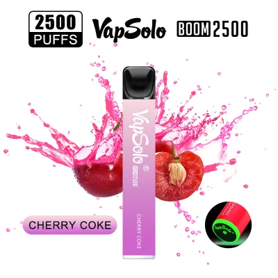 Neueste Produkte auf dem Markt Salz Nikotin 20 mg Vapsolo Boom Colorful Smoking Vapes E Hookah E Shisha 2500 Puffs